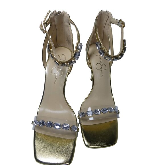 Jessica Simpson Women's Gold Heels JP-AYCEVA-T Size 7.5 - Picture 2 of 9